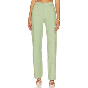 Camila Coelho 'Matilde' Green Linen Pant Size XS